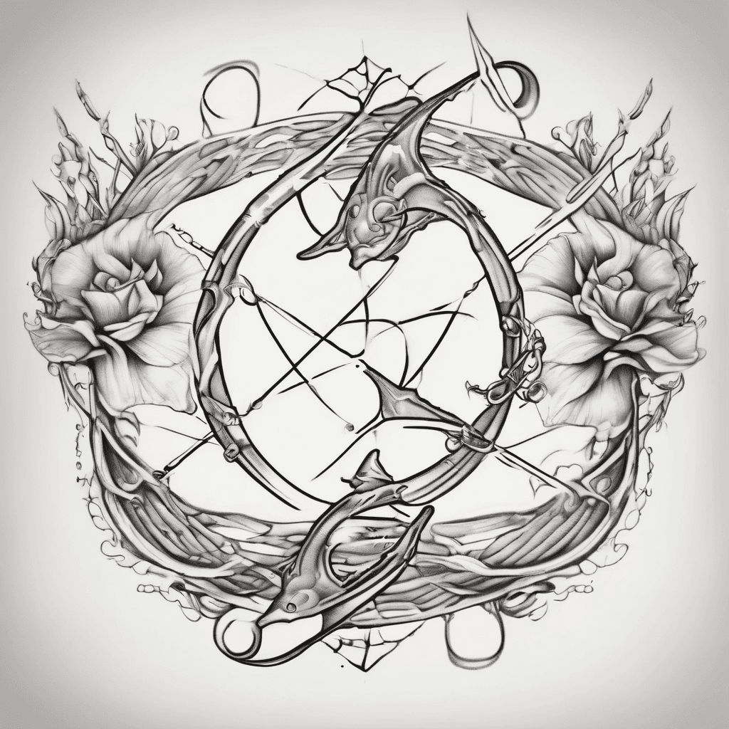 Pisces , sagittarius and infinity symbol tattoo for couples