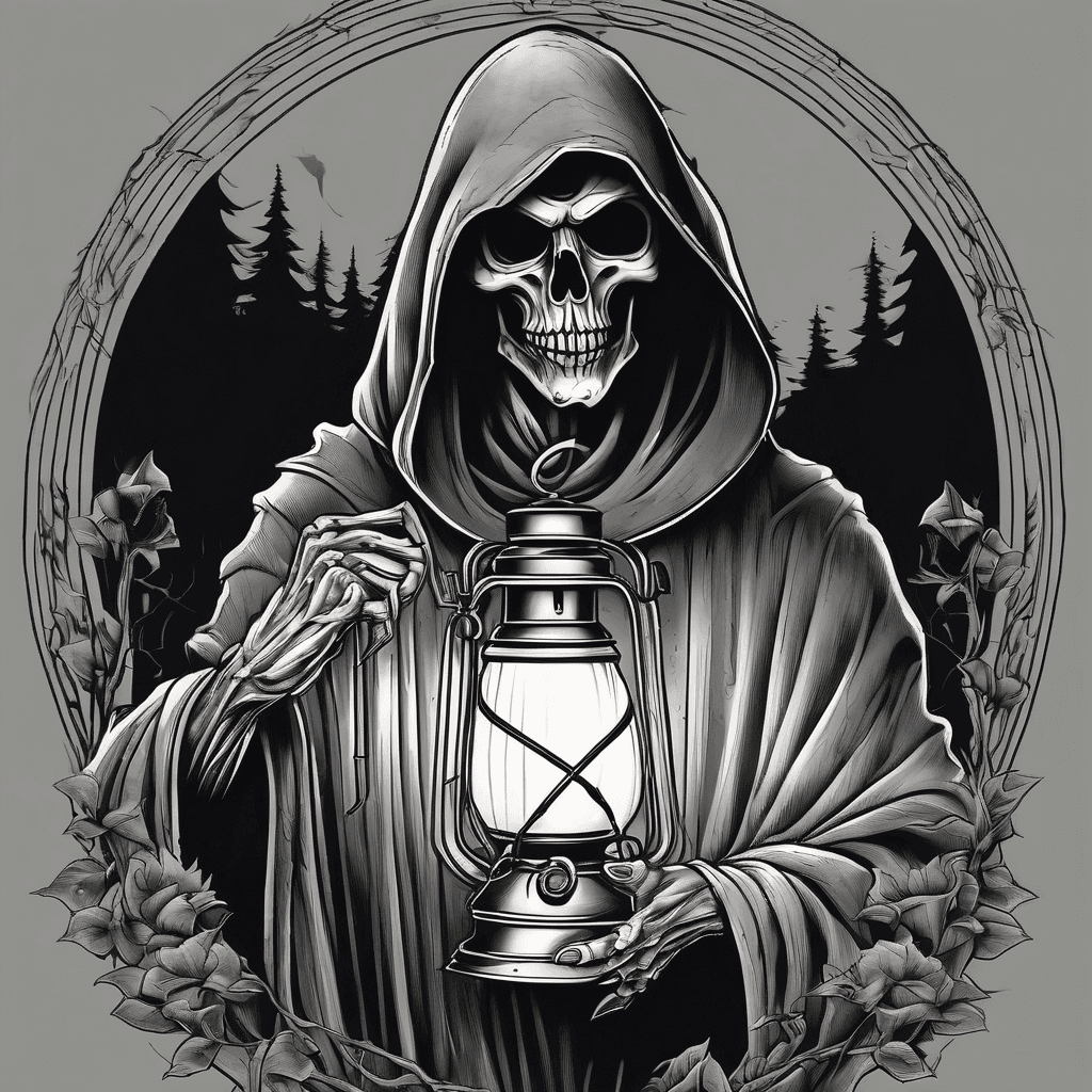 Grim reaper holding a lantern