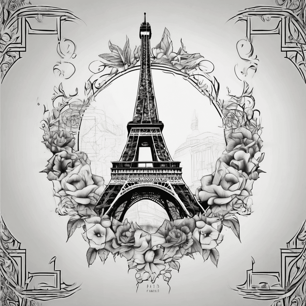 The name Paris with cute background