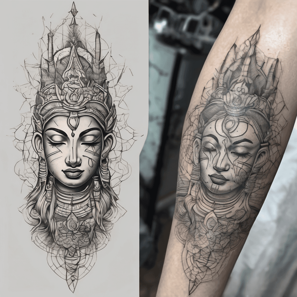can you generate minimalist legs tattoo with a modern touch? Take your time to snip the net and pinterest to look for a Nirvana tattoo, which means everything is nothing. This is inspired as hindu/asian/budist culture. the tattoo will be on