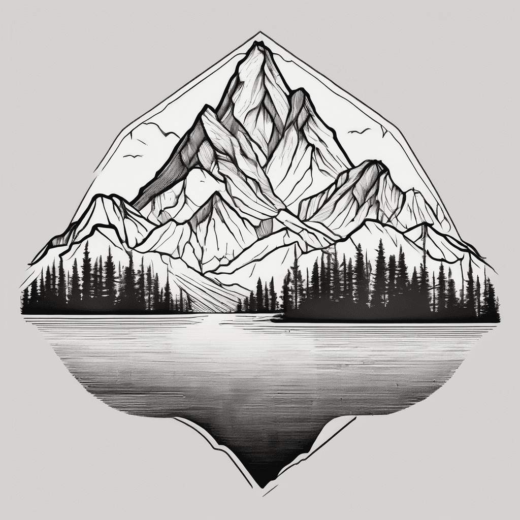 A minimalist mountain landscape with layered mountains to give depth