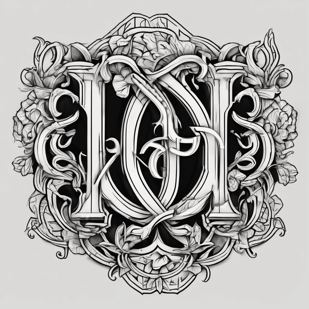 Stacked monogram name Kristen in to a tattoo