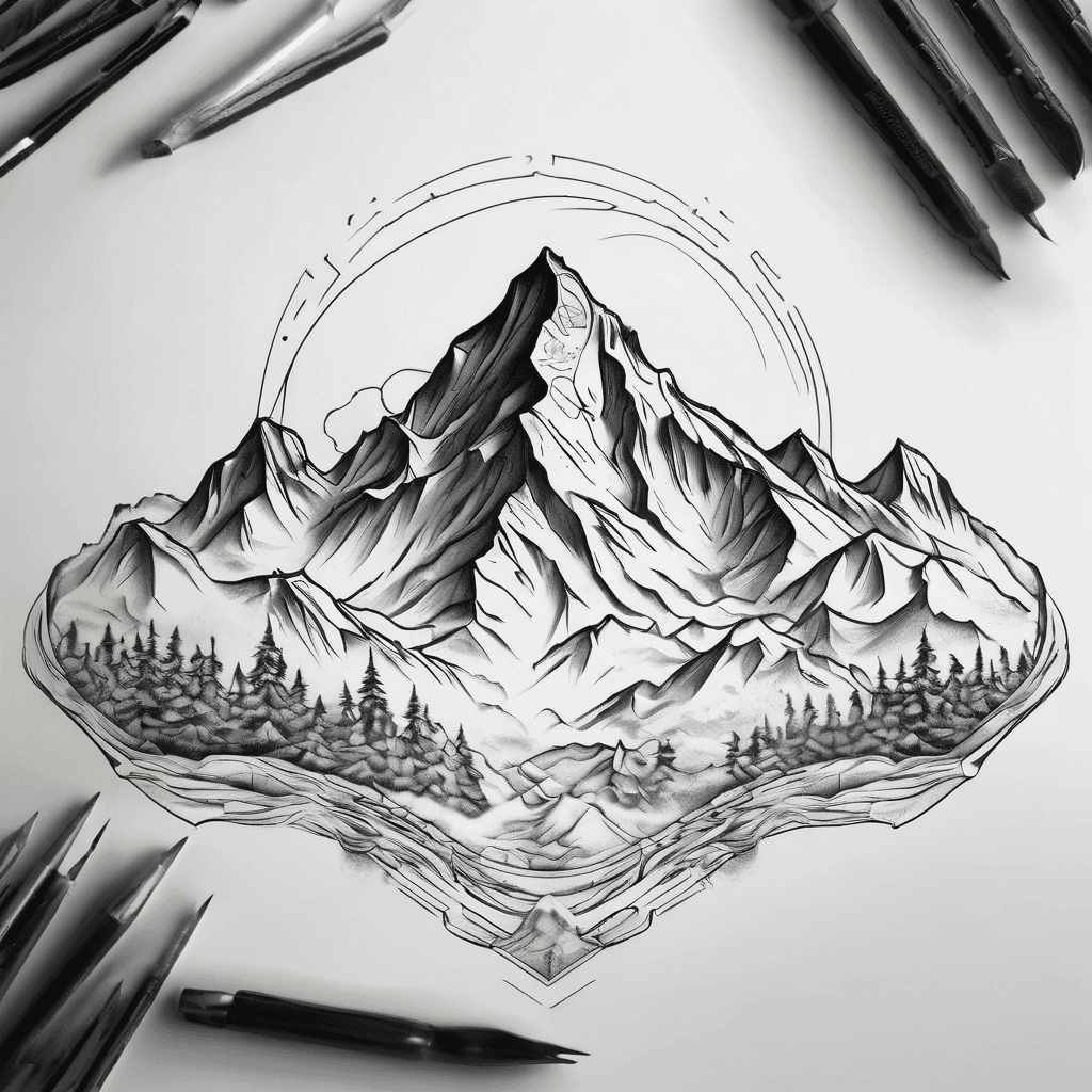 a small mountain peak with snow on top