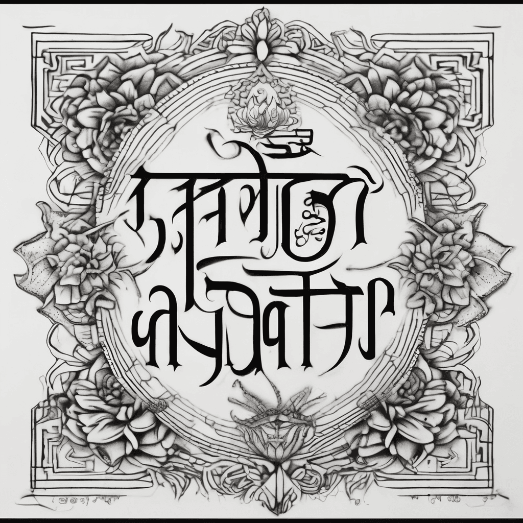 A beautiful tattoo design featuring the name "Deepali ताई " in elegant lettering symbolising love between little brother and elder sister