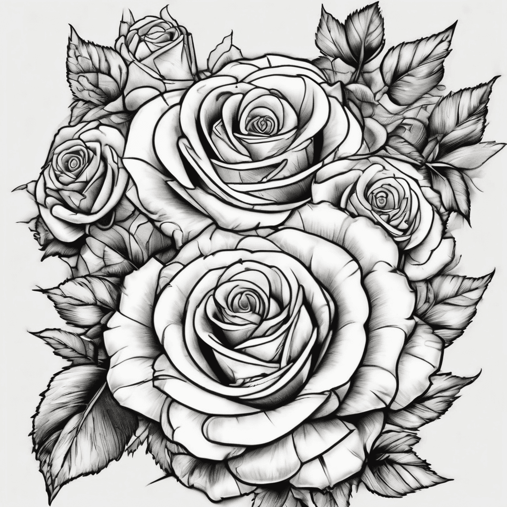 The name Abril with roses
