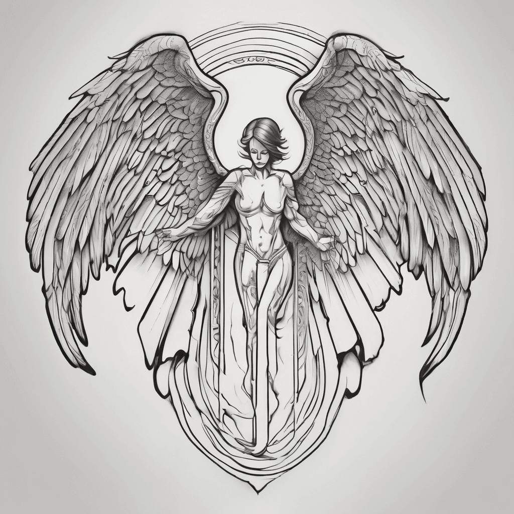 Angel wings with Jeremy wrote thru it