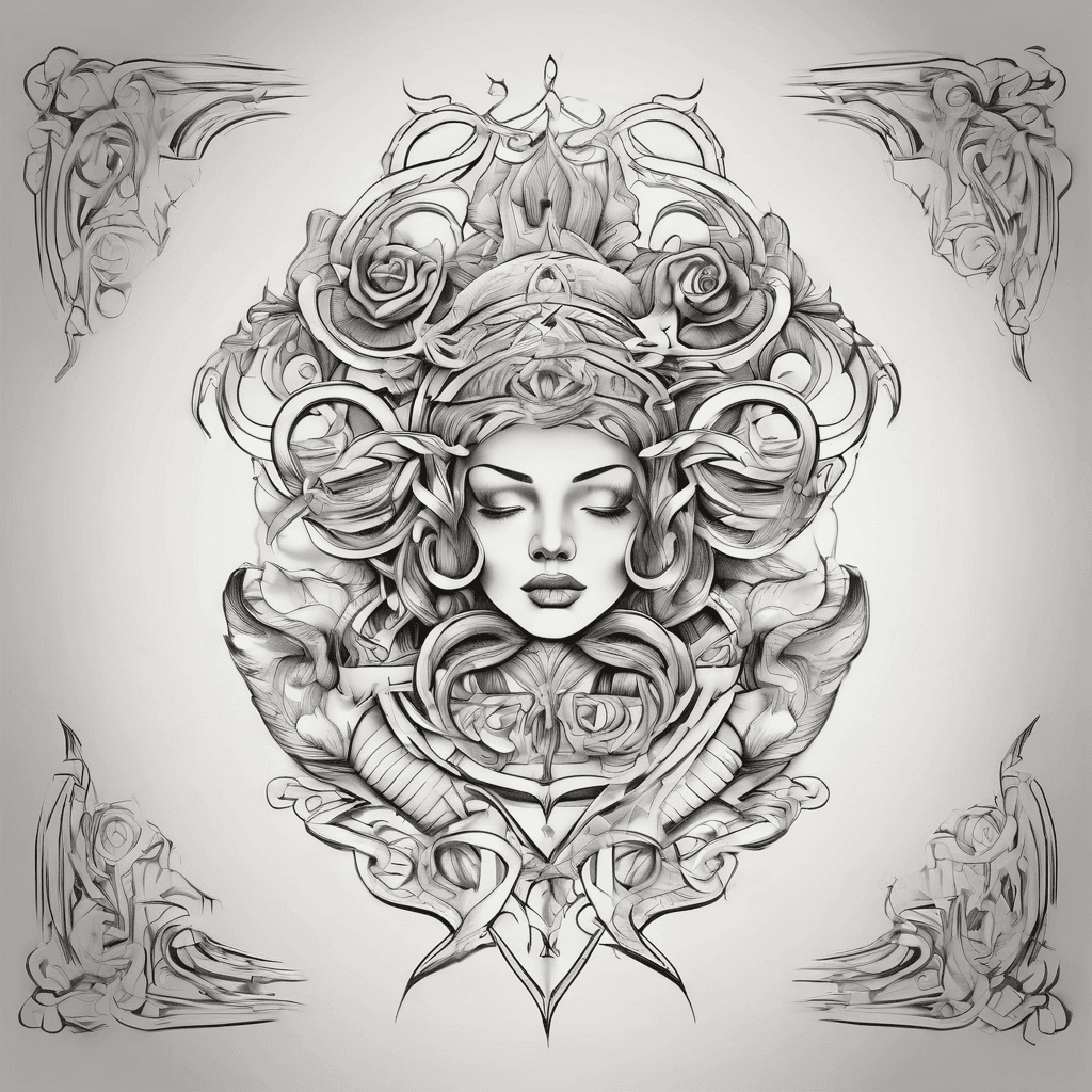 A beautiful tattoo design featuring the name "ULTIMATE" in elegant lettering