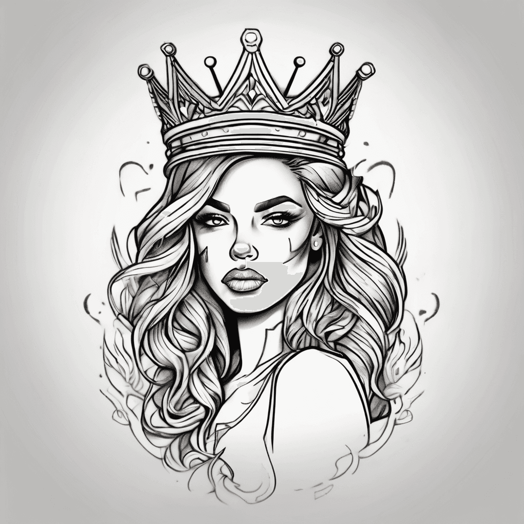Michelle with a crown By the M and I with an heart