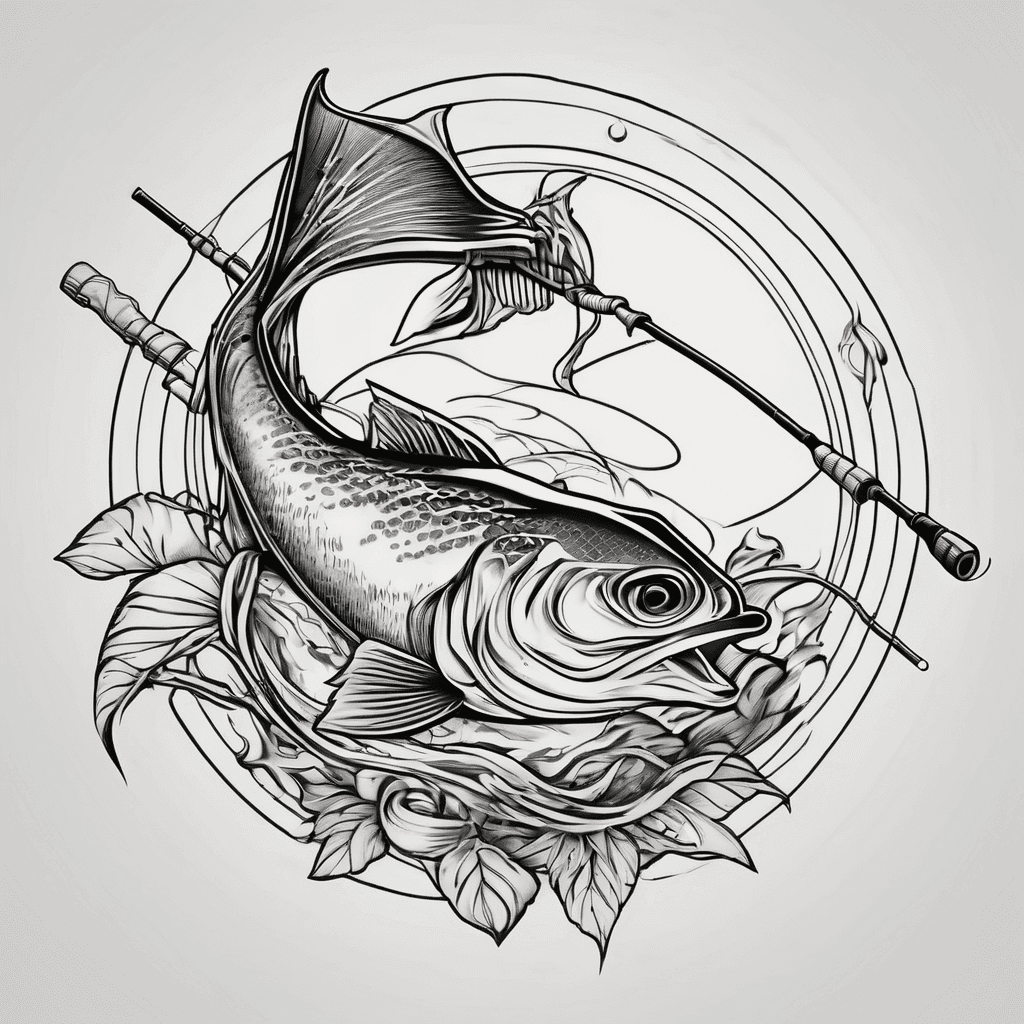 Fishing rod minimalistic