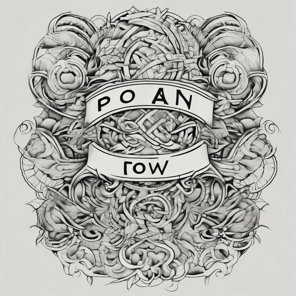 A beautiful tattoo design featuring the name "Poovan" in elegant lettering