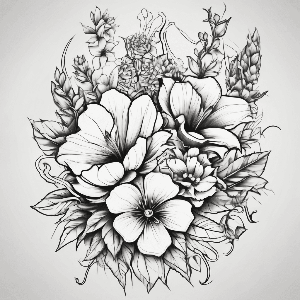 Make the word Jaycionna with flowers around it