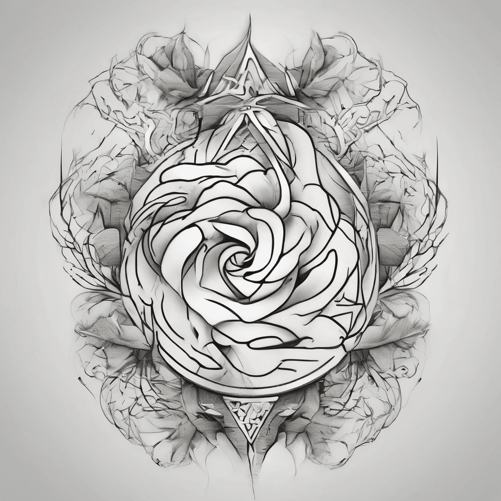 Fine line minimalistic tattoo symbolising love, partnership and eternity.
