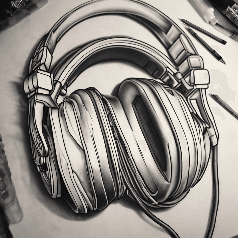 Idea per tatuaggio headphones