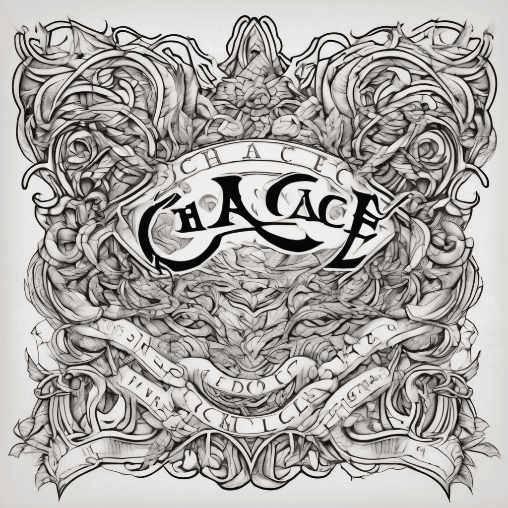 A beautiful tattoo design featuring the name "Chace" in elegant lettering