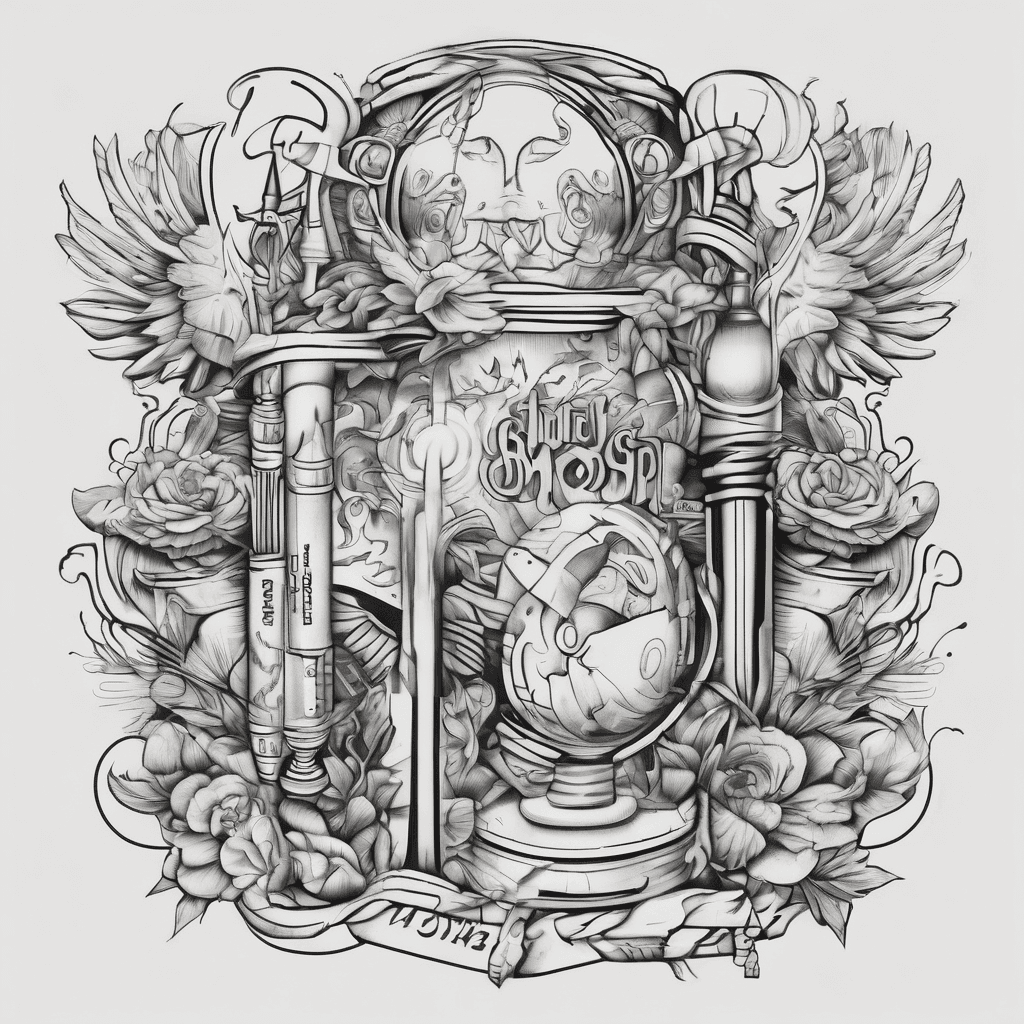 create a tattoo design inspired by the concept and meaning of the song magic shop by bts
