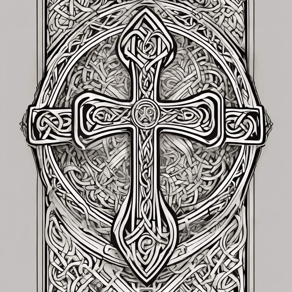 Upper arm: symbolic Celtic band with viking influence to incorporate the cross of Christ