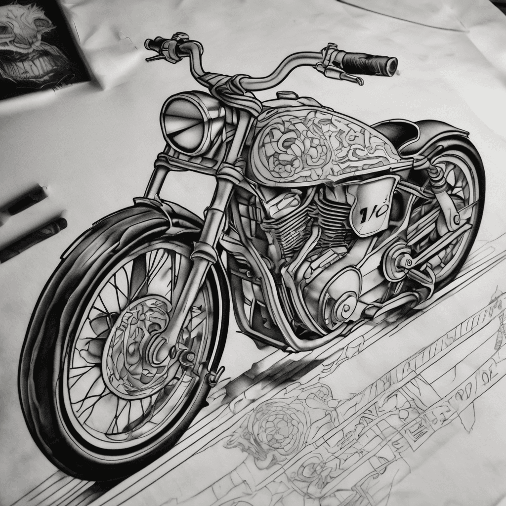 A stencil of a black bike. But I want red numbers hidden in the bike. 7 on the seat, 8 in the crank, 2 in the handlebars, and 0 in the front tire.