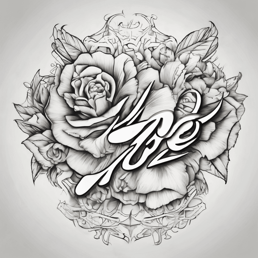 A beautiful tattoo design featuring the name "Carly zoe" in elegant lettering