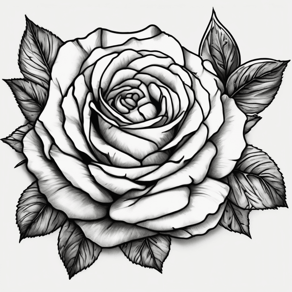 A black and white rose on my hand and peoni's on my forehead with a bunch of leaves