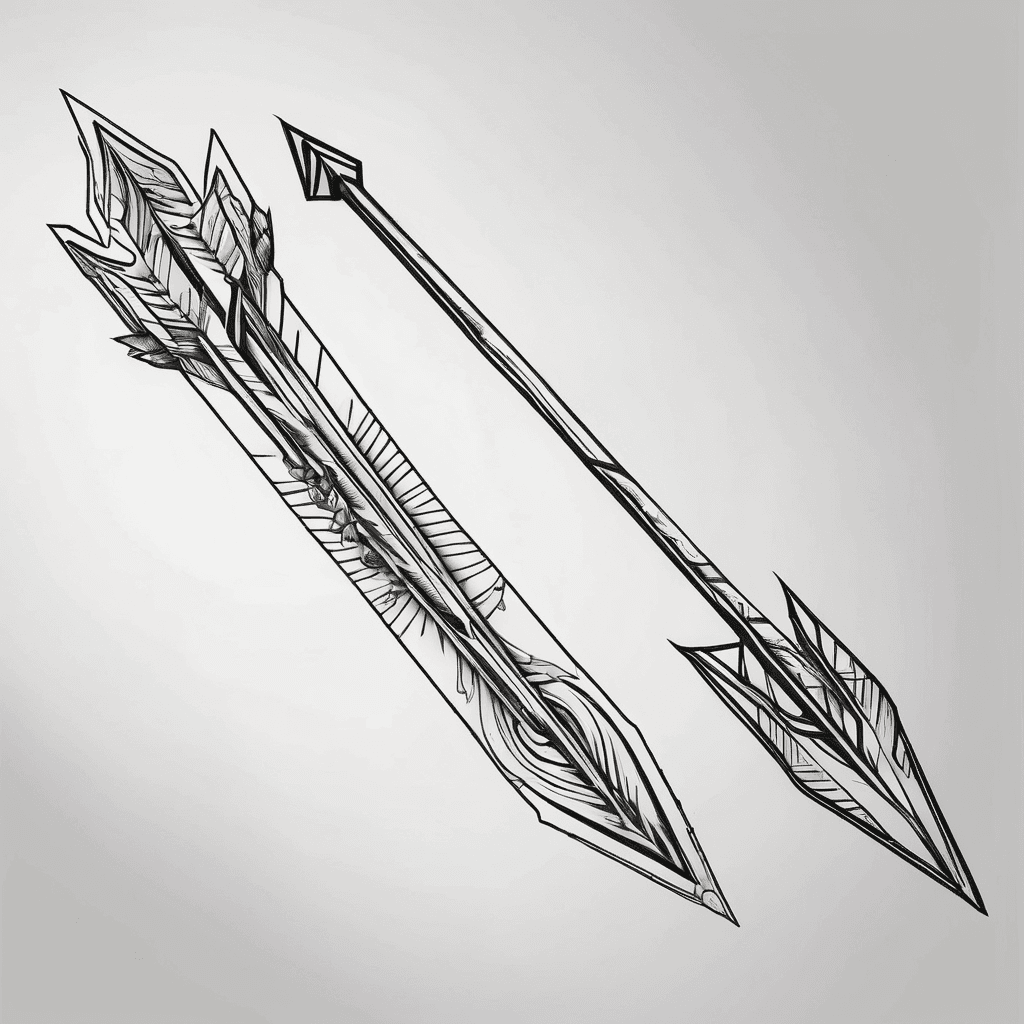 Arrow tattoo for wrist and inner forearm