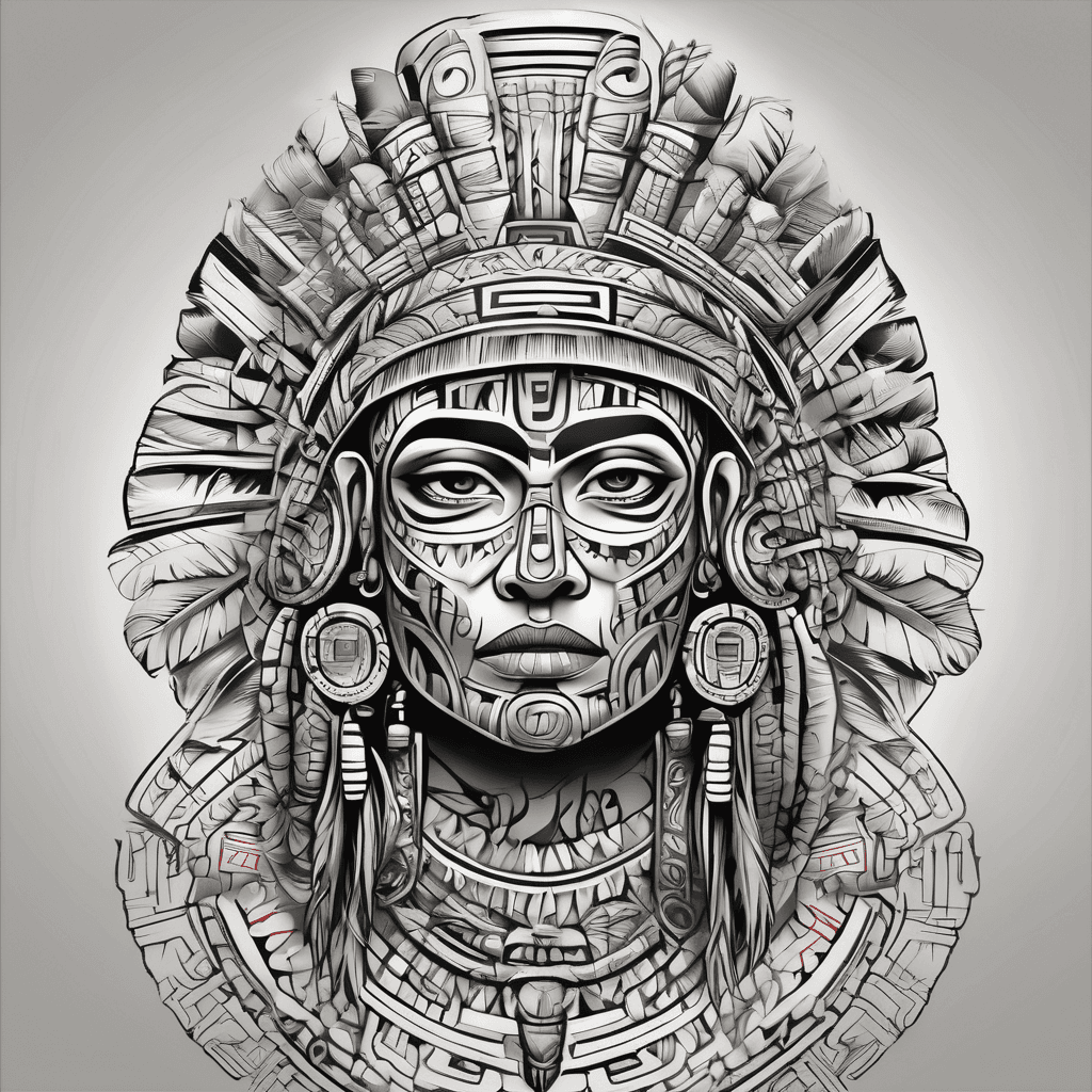 Aztec full sleeve left arm detailed