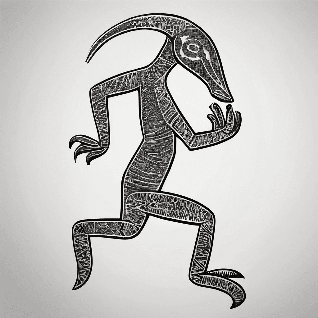 Minimalist dotwork kokopelli done traditionally