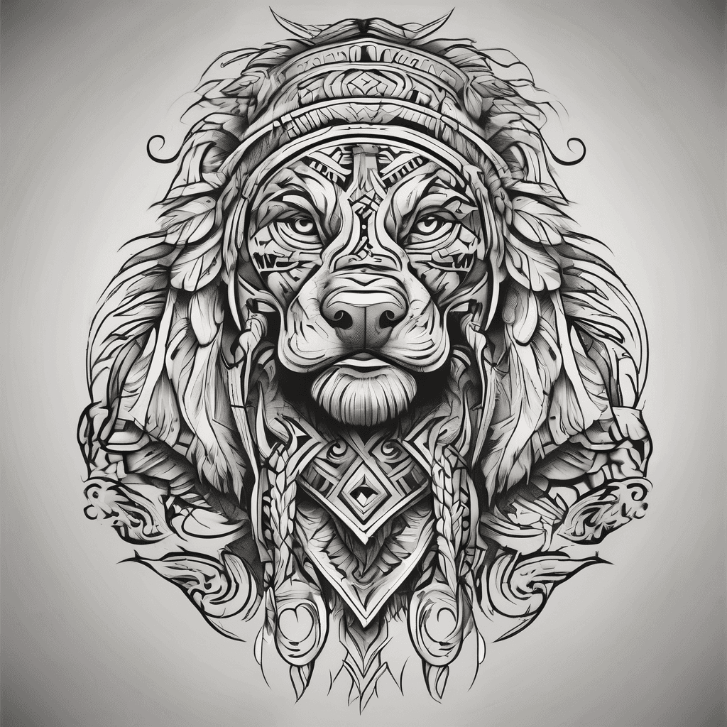 Tribal tattoo sleeve using newfoundland elements