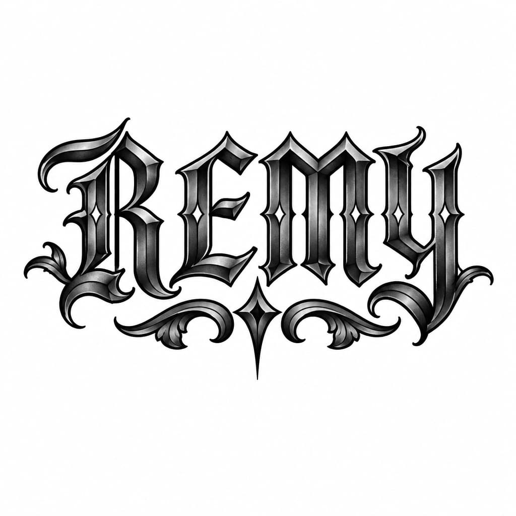 REMY old english on neck