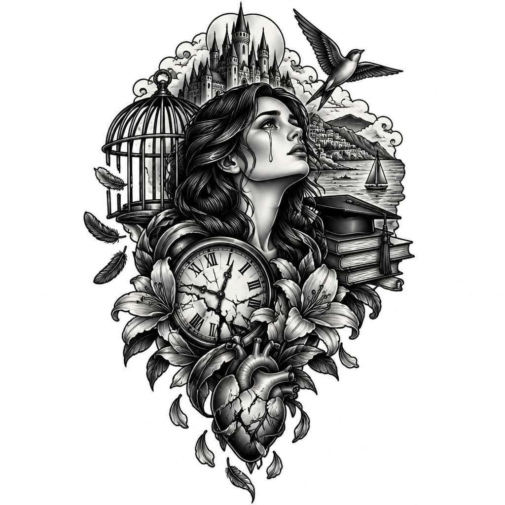 I want a huge tattoo .The meaning should be the loss that happens for all the things that I wish I want to get but is not getting