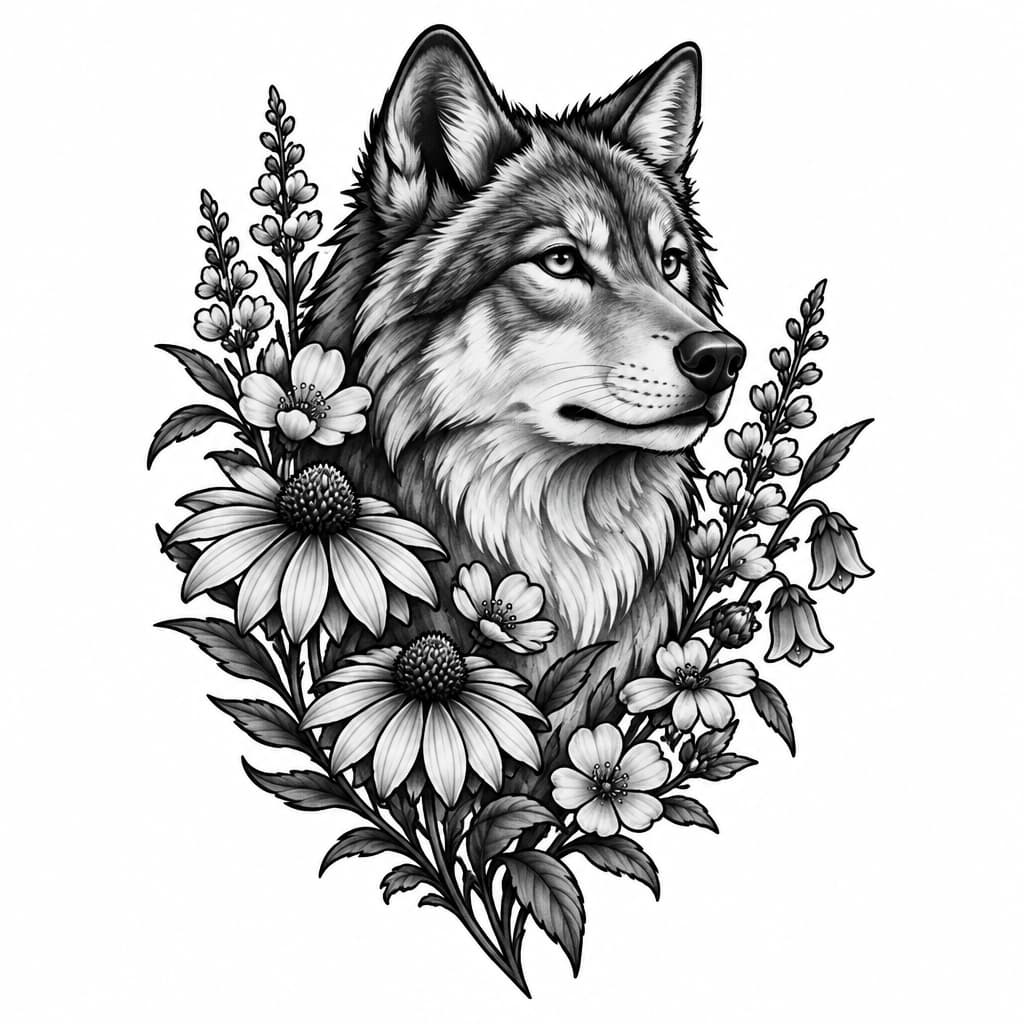 Courage, calmness. Wildflowers