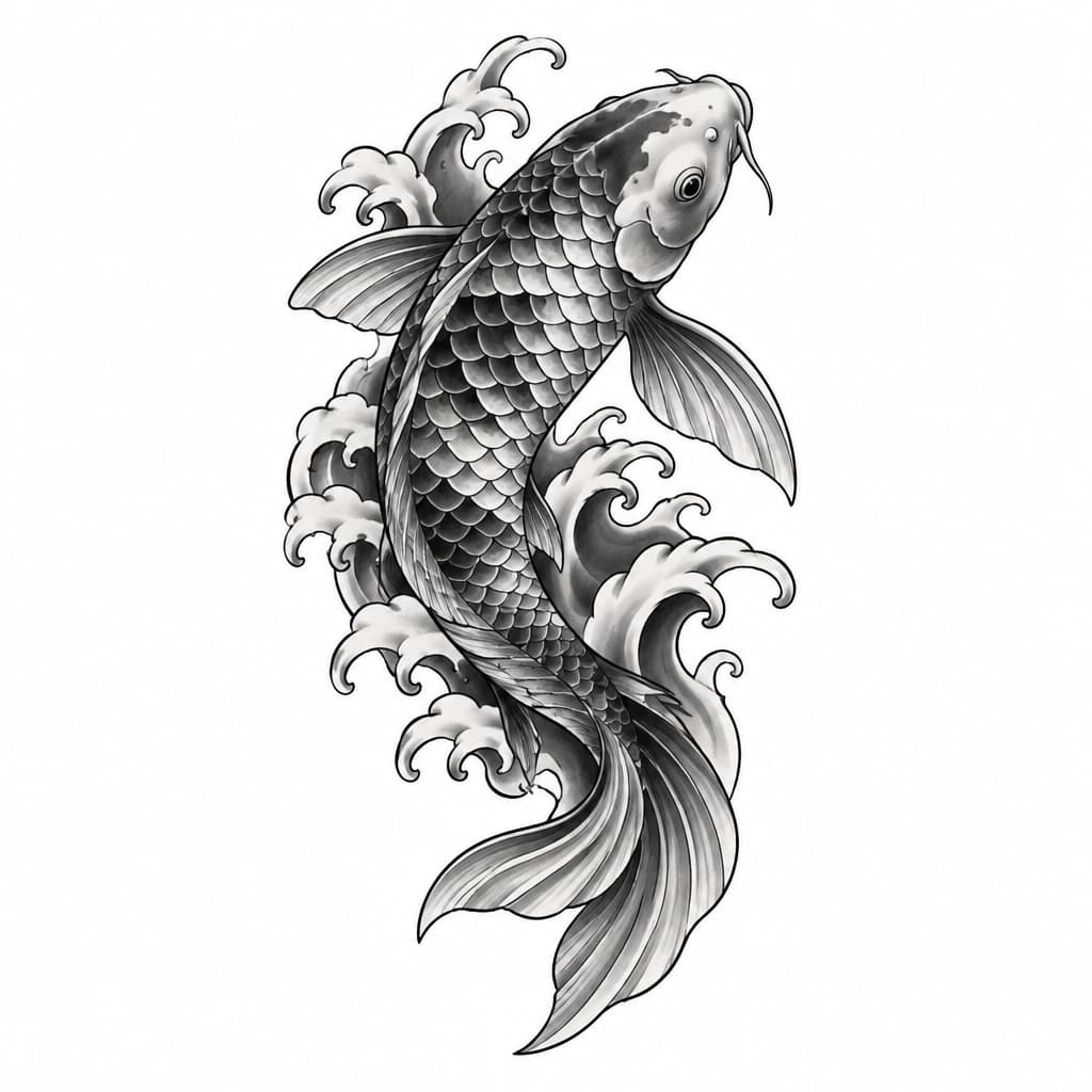 Koi fish tattoo
