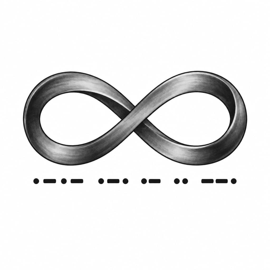 Infinity symbol with Morse code for Craig