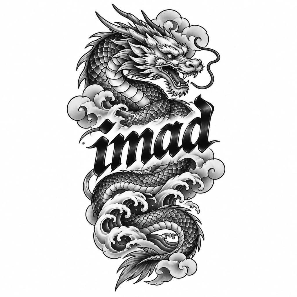 generate tatto with name imad