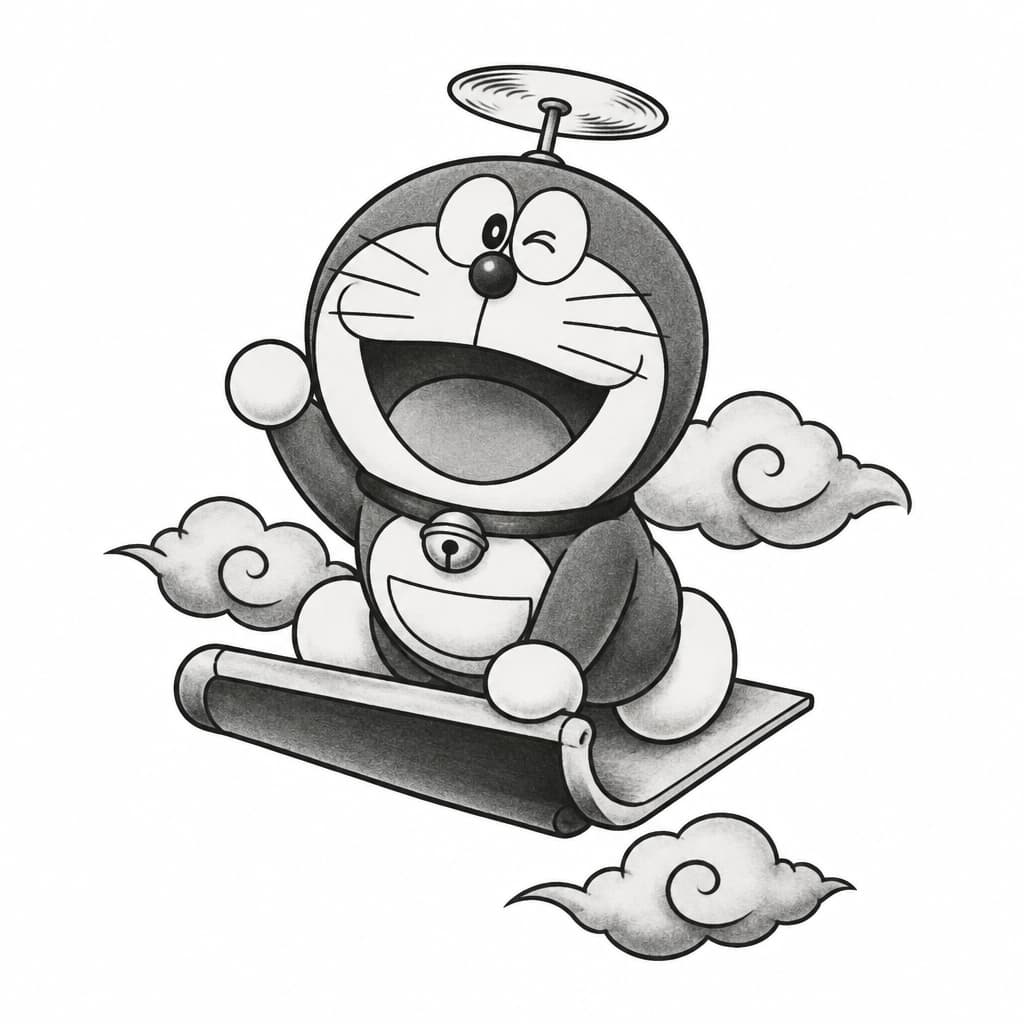 cho tôi phong cách doraemon nhật cổ