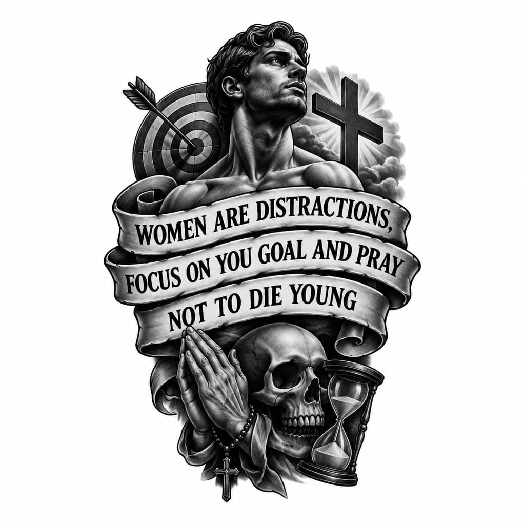 WOMEN ARE DISTRACTIONS, FOCUS ON YOU GOAL AND PRAY NOT TO DIE YOUNG