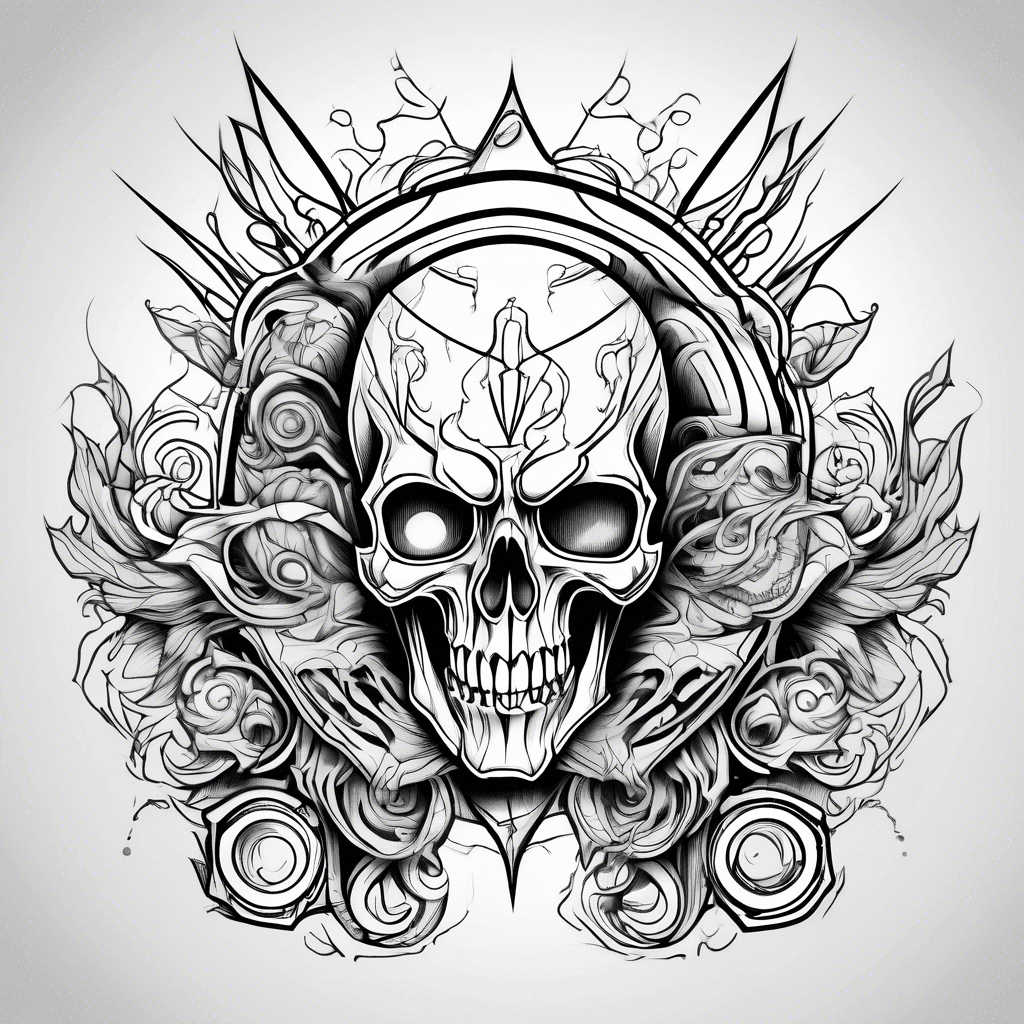 a tattoo that goes from elbow to wrist and is themed after the Sandman comic book