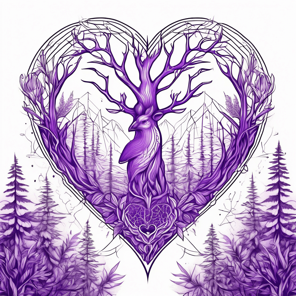 Purple heart and forest