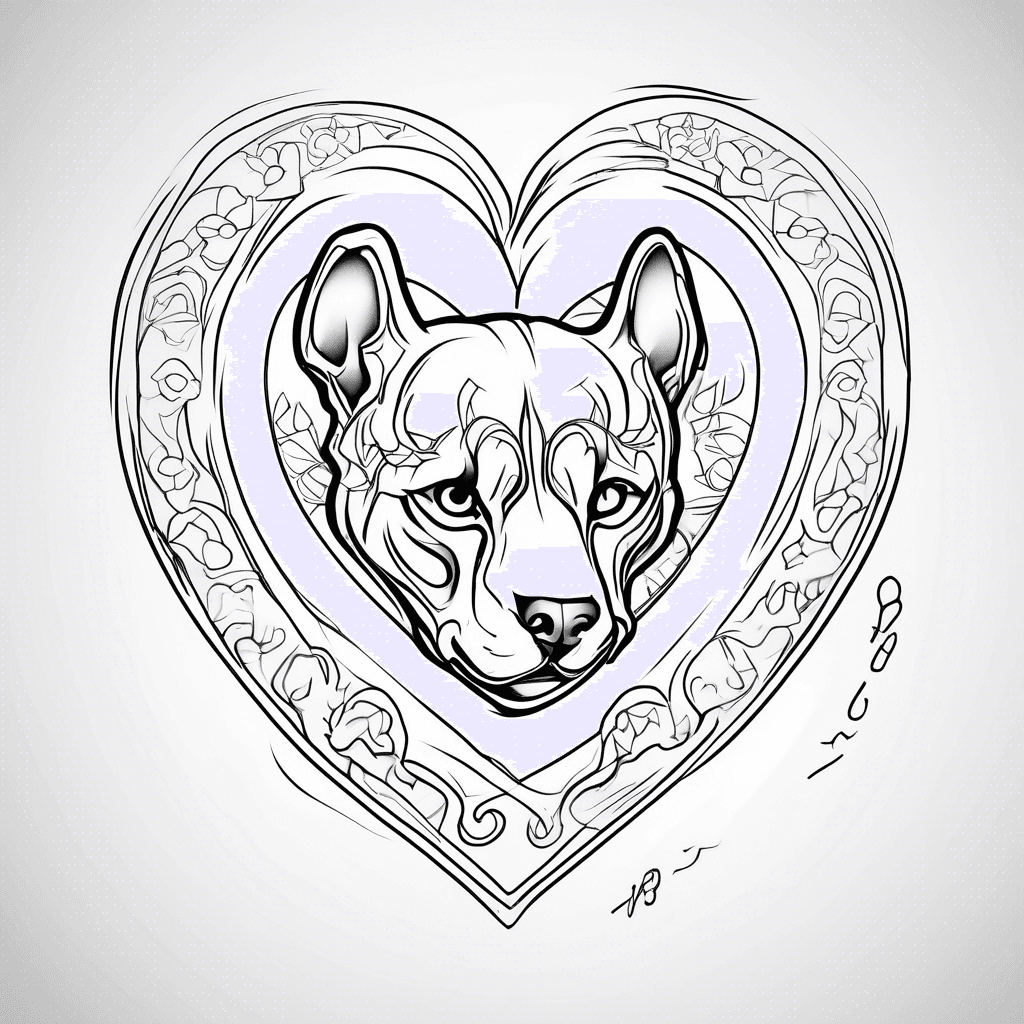 Heart and paw with the name Christiane included somewhere