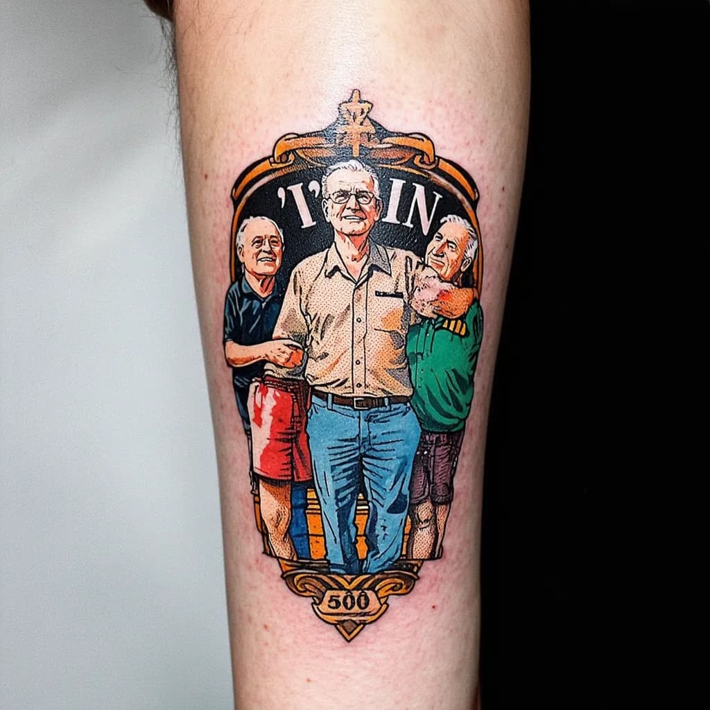 a tattoo about friendship of men in their 50's. Use the phrase I'm In.