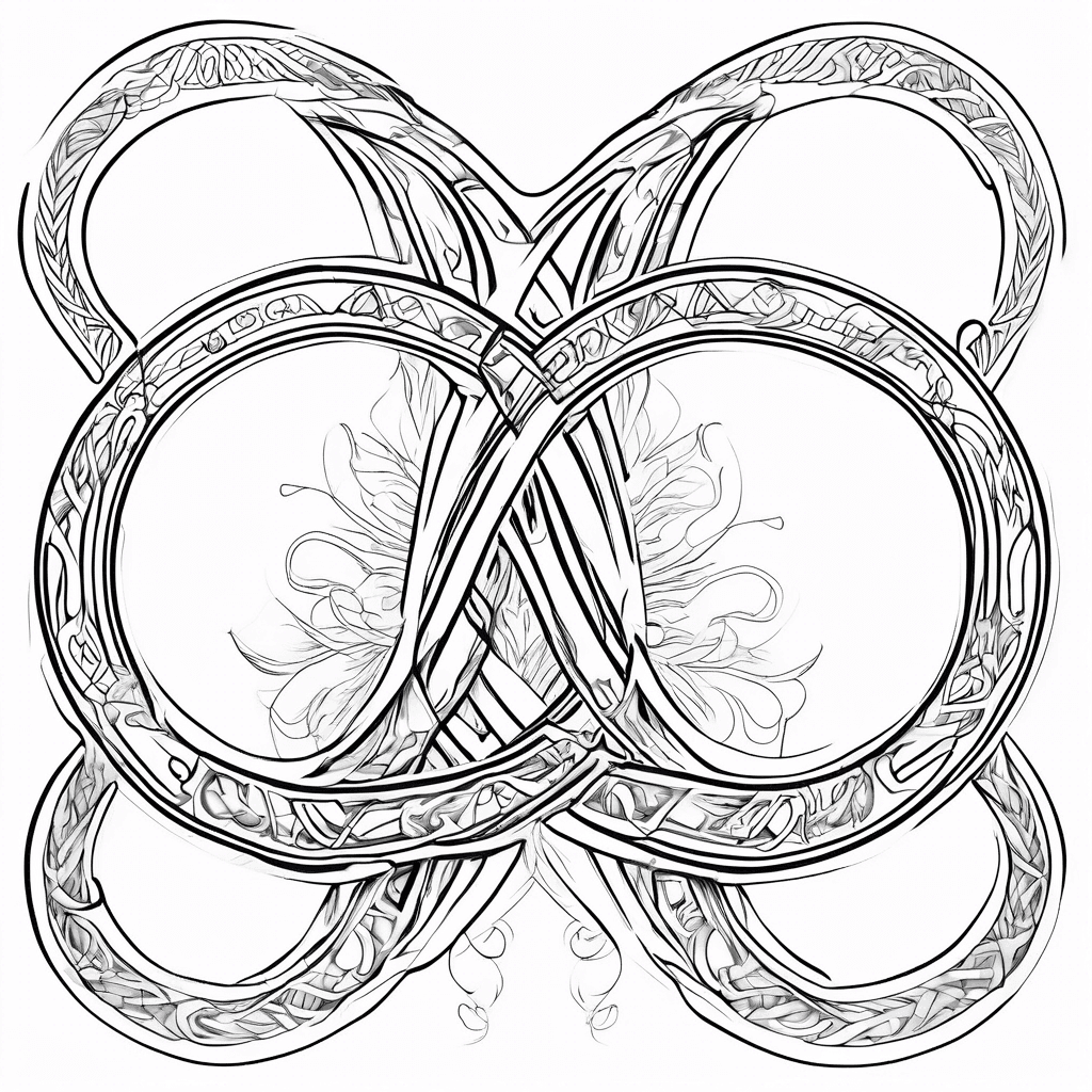 Inifinity sign tattoo with Nina written on one side and Martina on the other