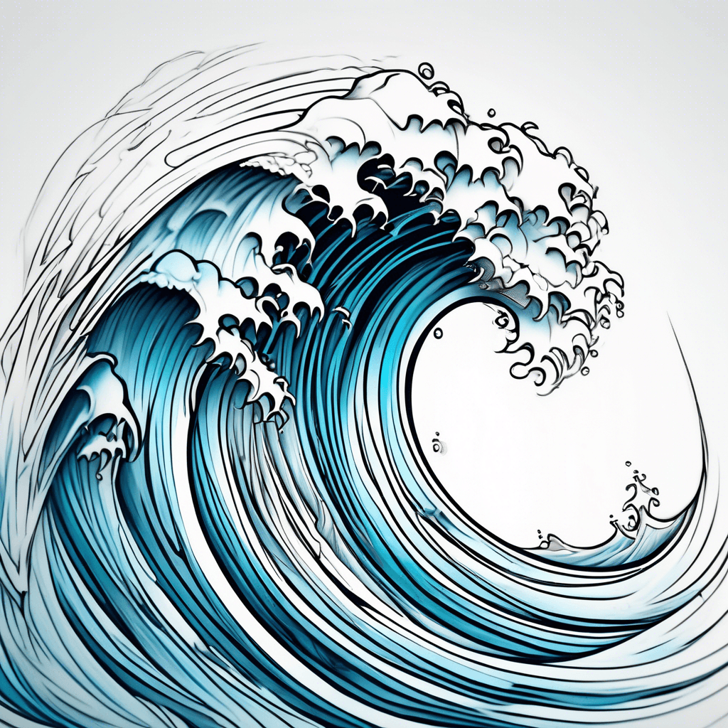 A fine Line, simplistic ocean wave