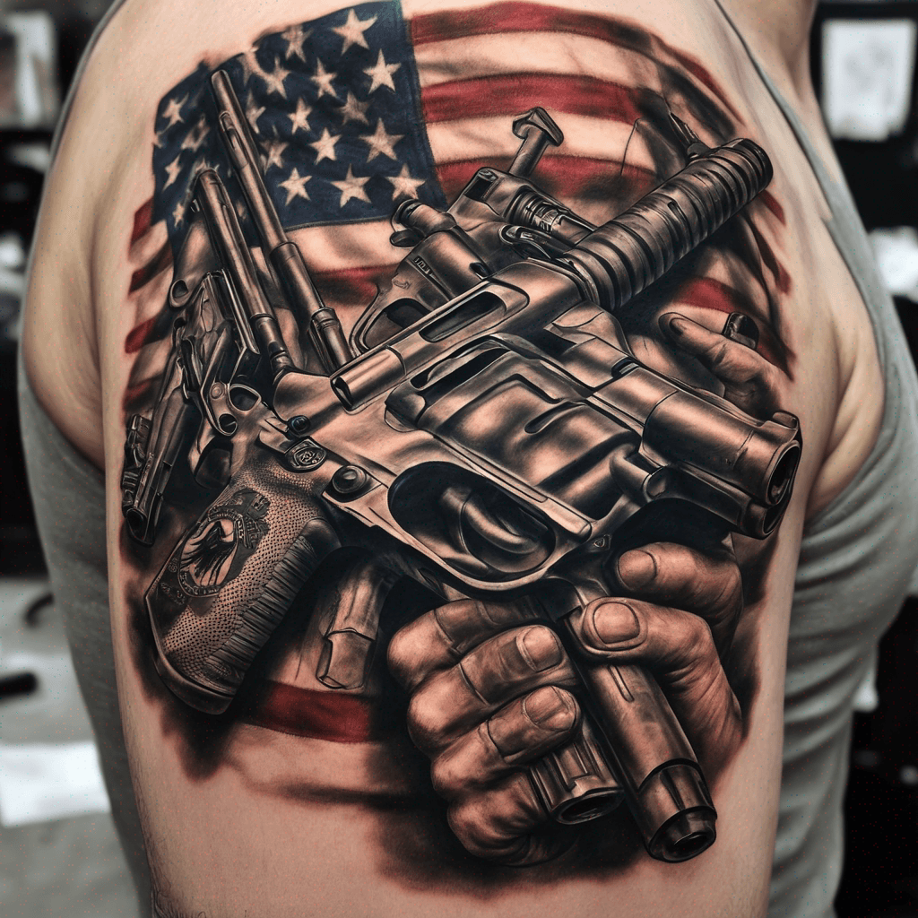 us army communications american flag guns berlin