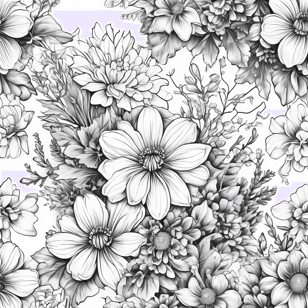 Violets, chrysanthemums, holly berry, and daffodils Bouquet simplistic