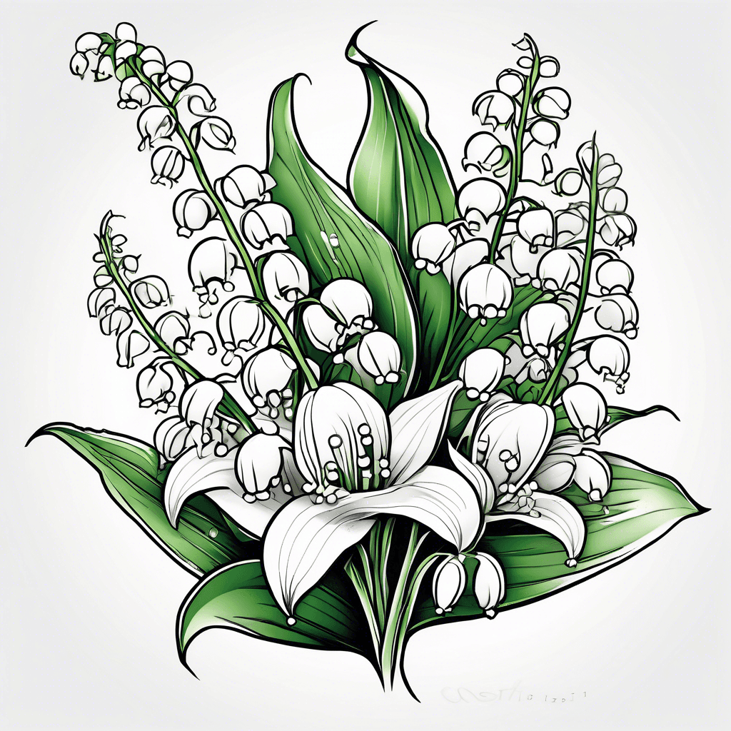 Colorful Lily of the valley with est 2013 written