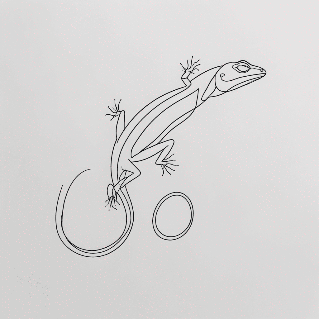 Lizard from the back