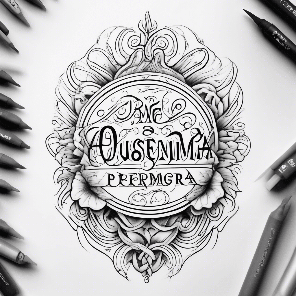 Words ‘Tu ausencia me perseguirá mientras duerma’ in a calligraphy style