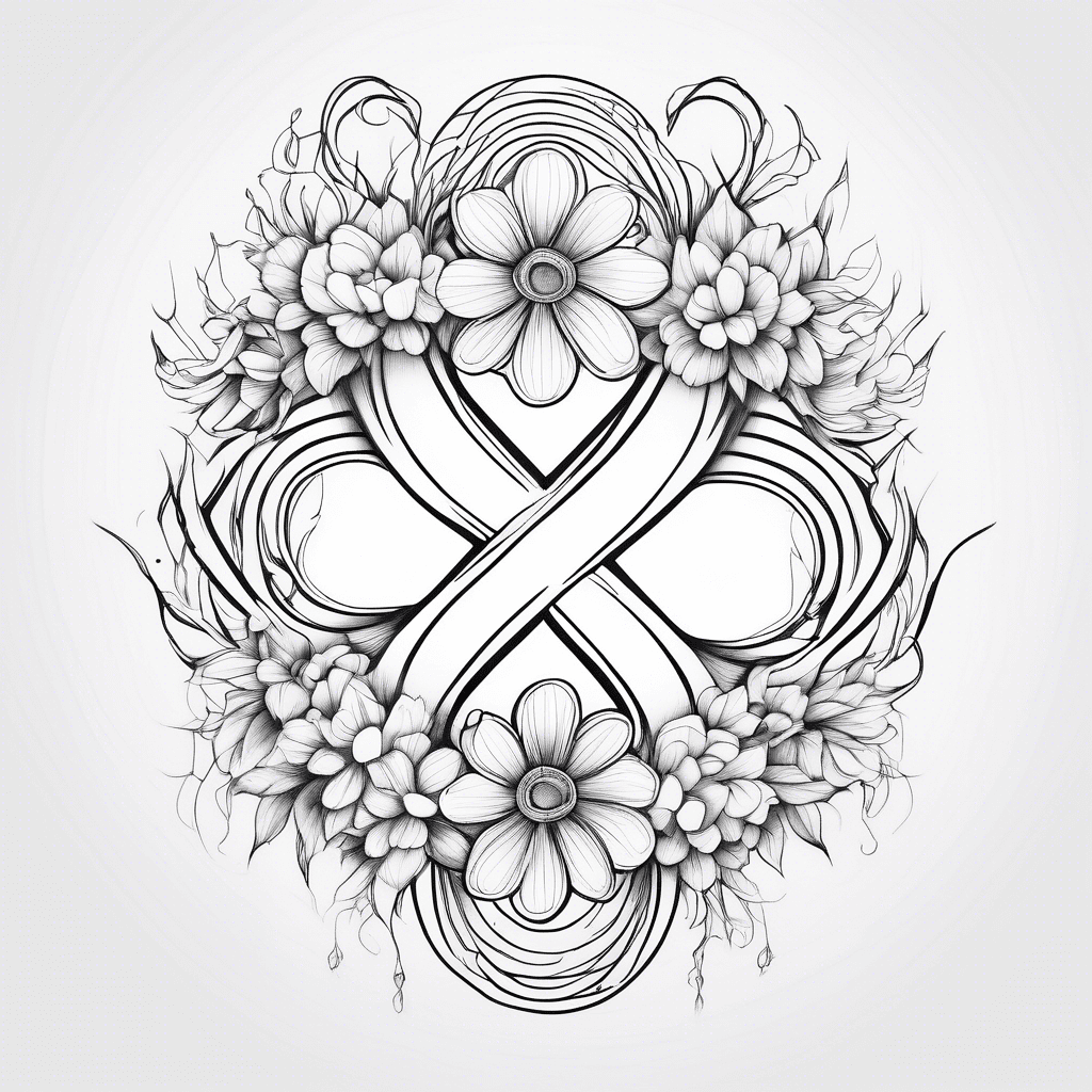 Infinity symbol flowers