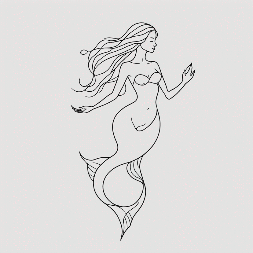 AI Generated Tattoo Example - Minimal