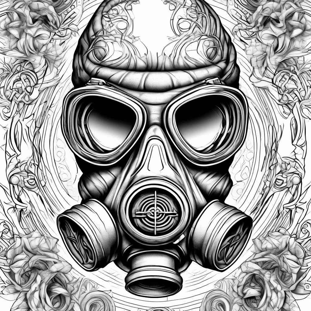 Gas mask in a spiral