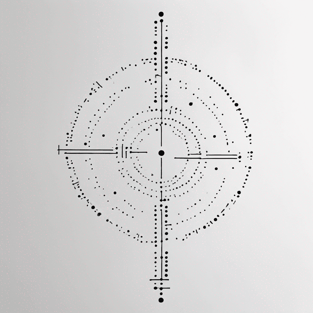 GaleFlow Bureplyn converted to classical Morse code. Bold lines and dots, black, Haight 17cm, width 2 cm, minimalism, left forearm